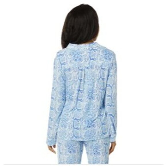 P.J. Salvage Women's Feelin Snakey PJ Set (Blue) Modal Long Sleeve/pant Size M - Picture 2 of 12